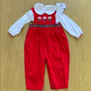 Florence Eiseman Red Cord Cupcake Longall 18M NWT